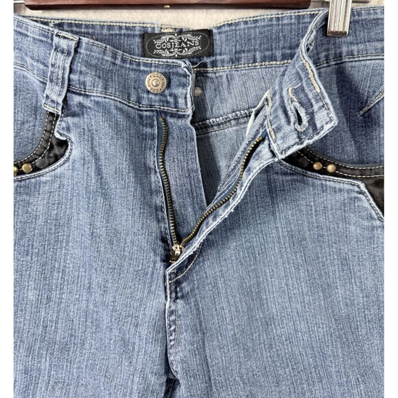 COS Jeans Womens Sz 8 (Fits 30x30)Embellished Embroidered Boot Cut Stretch Denim - Picture 4 of 12